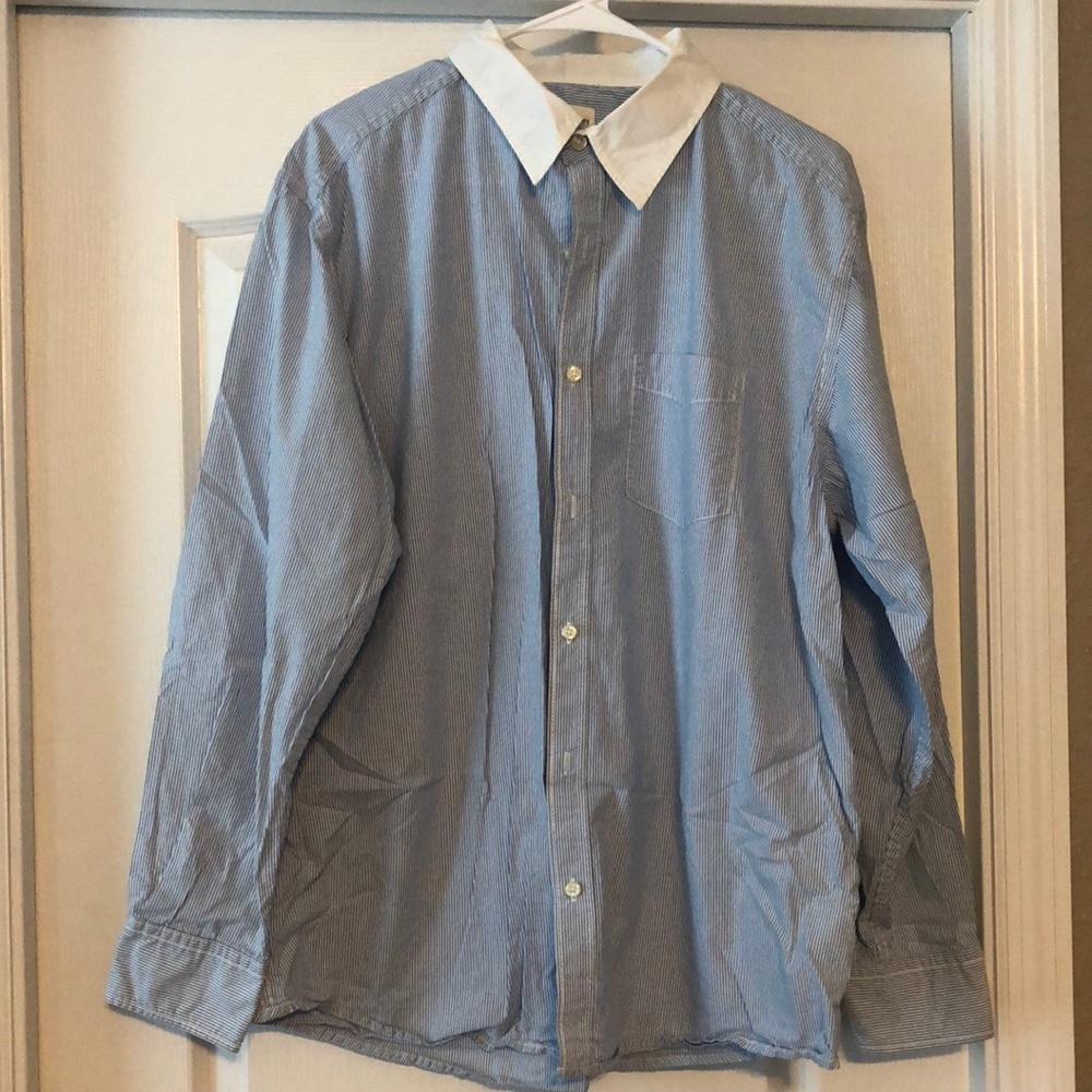 Blue Pinstripe Button Down